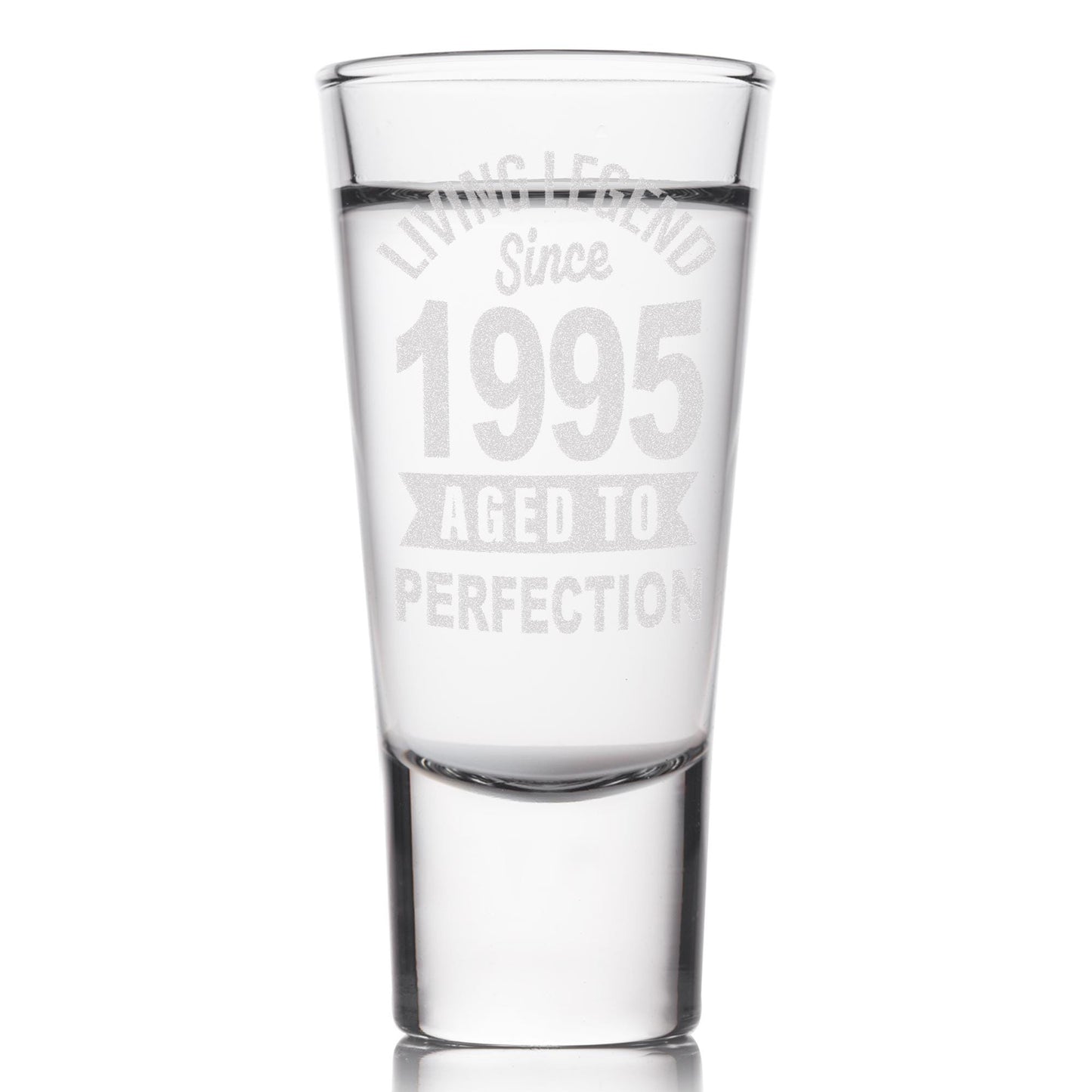 Personalised Shot Glass | Living Legend Since [Your Year]  Custom Engraved Birthday Present | Milestone Birthday Gift for Him or Her