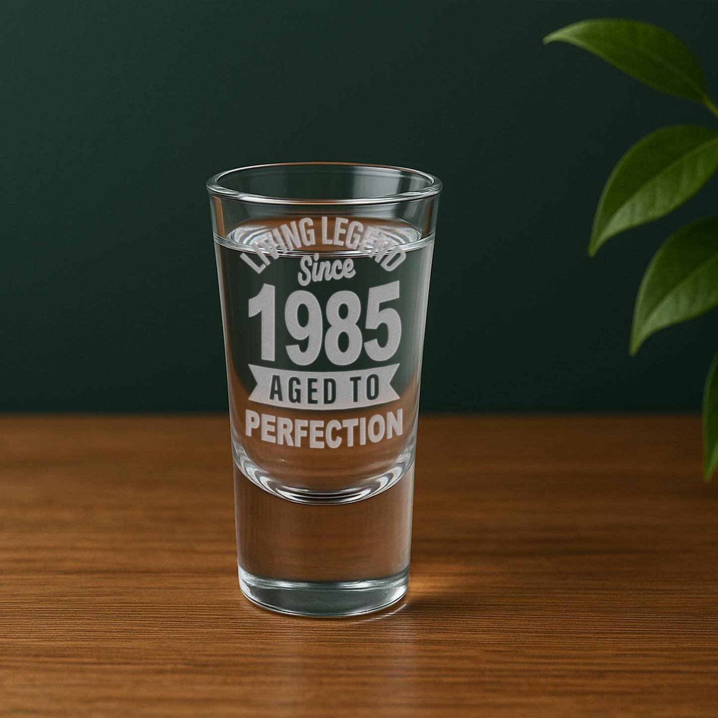 Personalised Shot Glass | Living Legend Since [Your Year]  Custom Engraved Birthday Present | Milestone Birthday Gift for Him or Her