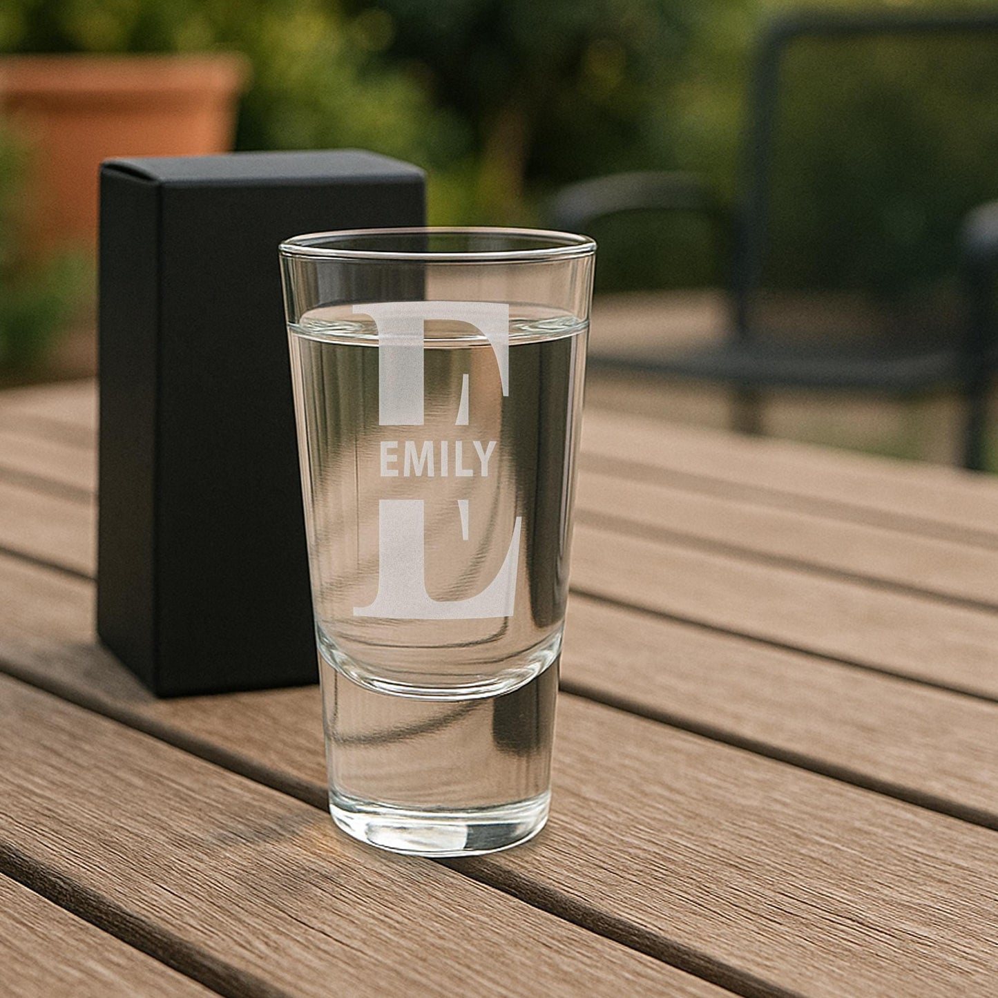 Personalised Initial & Name Shot Glass  Custom Engraved Present | Monogram Shot Glass | Custom Barware Gift | Birthday Gift for Him or Her