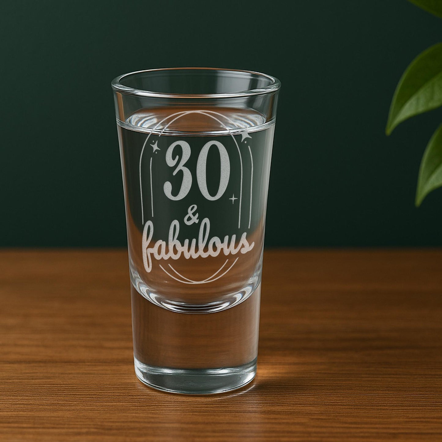 Personalised Shot Glass  [Age] & Fabulous  Personalised Birthday Shot Glass  Custom Engraved Gift for Milestone Celebrations | For Her