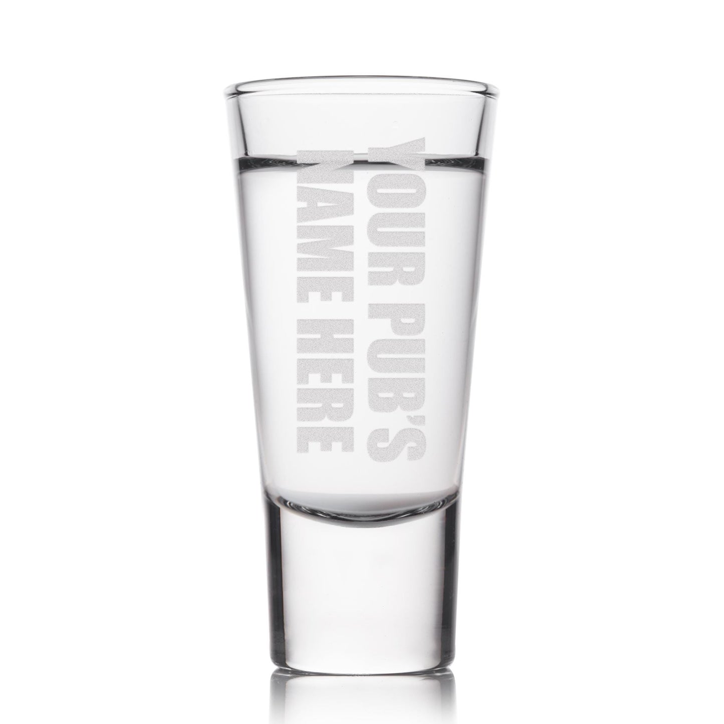Personalised Pub Name Shot Glass  Custom Home Bar Glassware with Engraved Text | Home Bar & Pub Accessories | Gift for Him or Her