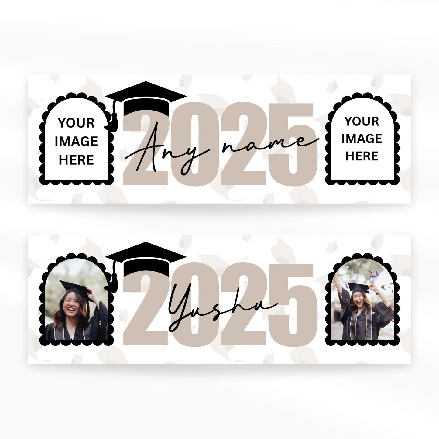 Personalised Graduation Banner  Large Year Design | Custom Name, Year & Photos | Graduation Party Decor | University Graduate Banner
