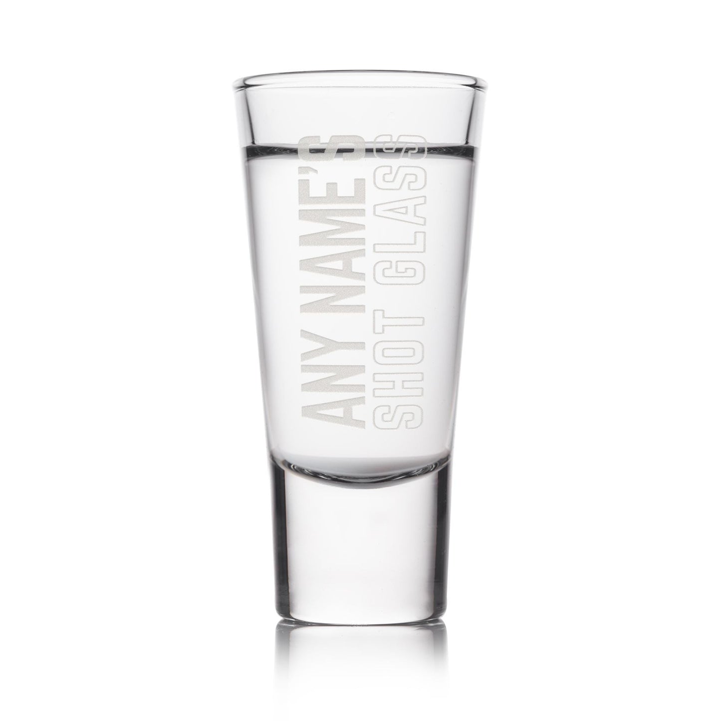 Custom Engraved Shot Glass  | Name  Power Block Design | Personalised Gift | Custom Engraved Name | Birthday Gift for Him or Her