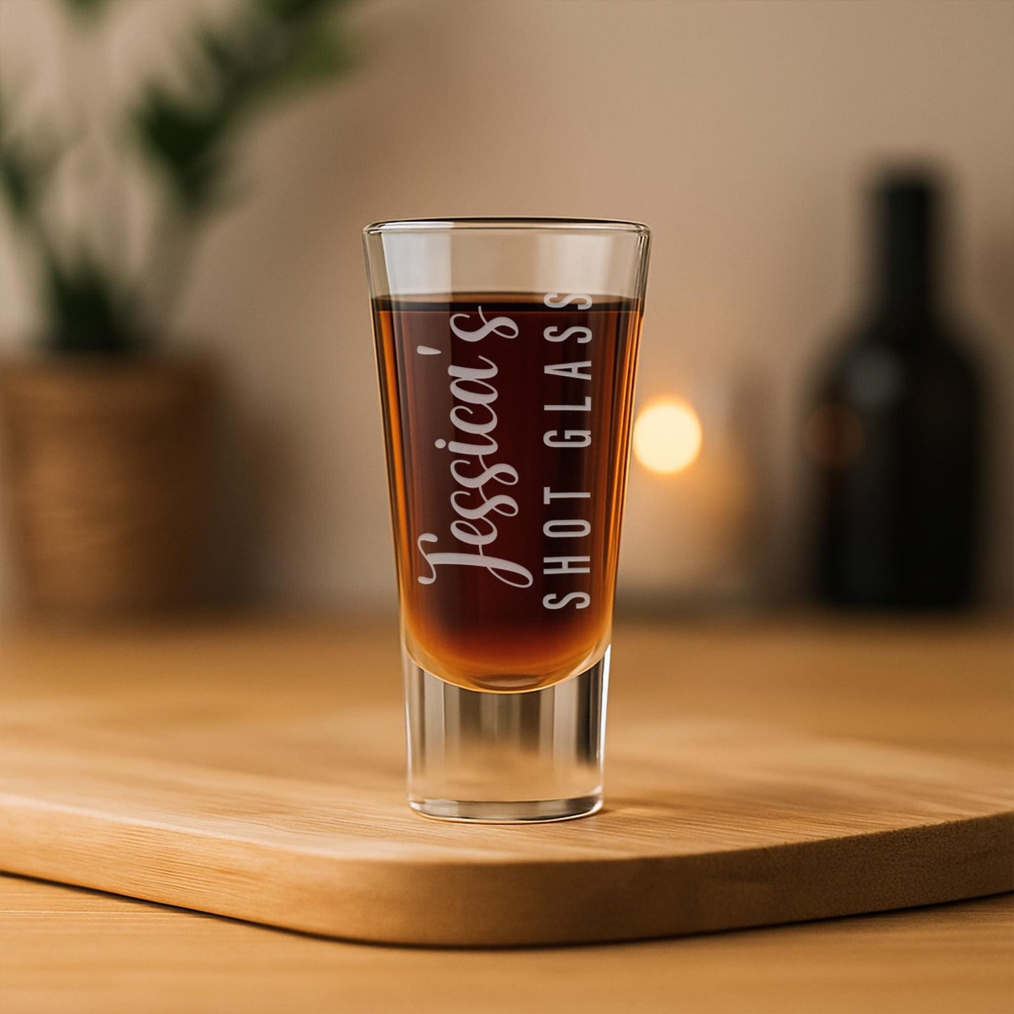 Custom Engraved Shot Glass | Name Shot Glass - Chic Flow Design | Personalised Gift | Custom Engraved Name | Birthday Gift for Him or Her