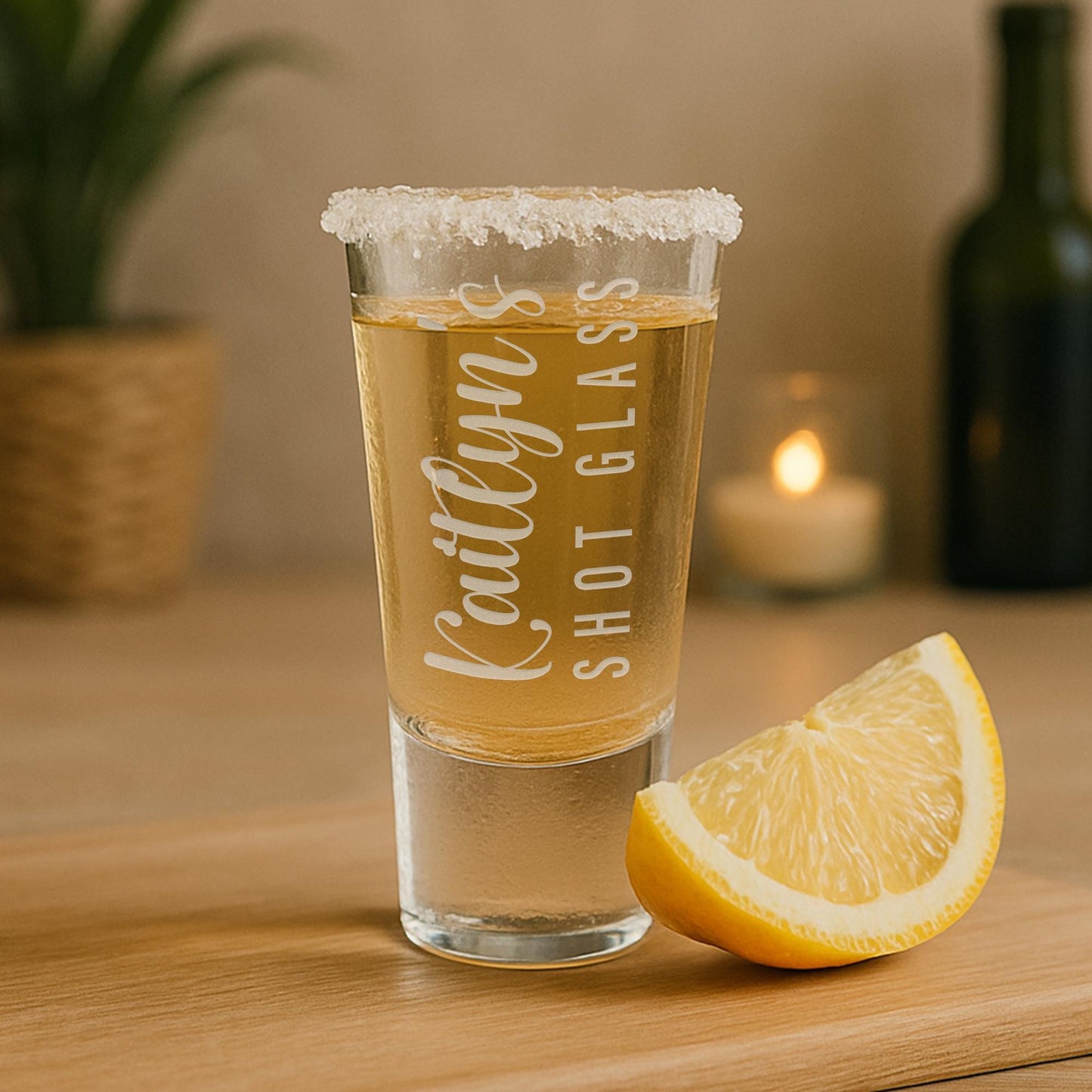 Custom Engraved Shot Glass | Name Shot Glass - Chic Flow Design | Personalised Gift | Custom Engraved Name | Birthday Gift for Him or Her