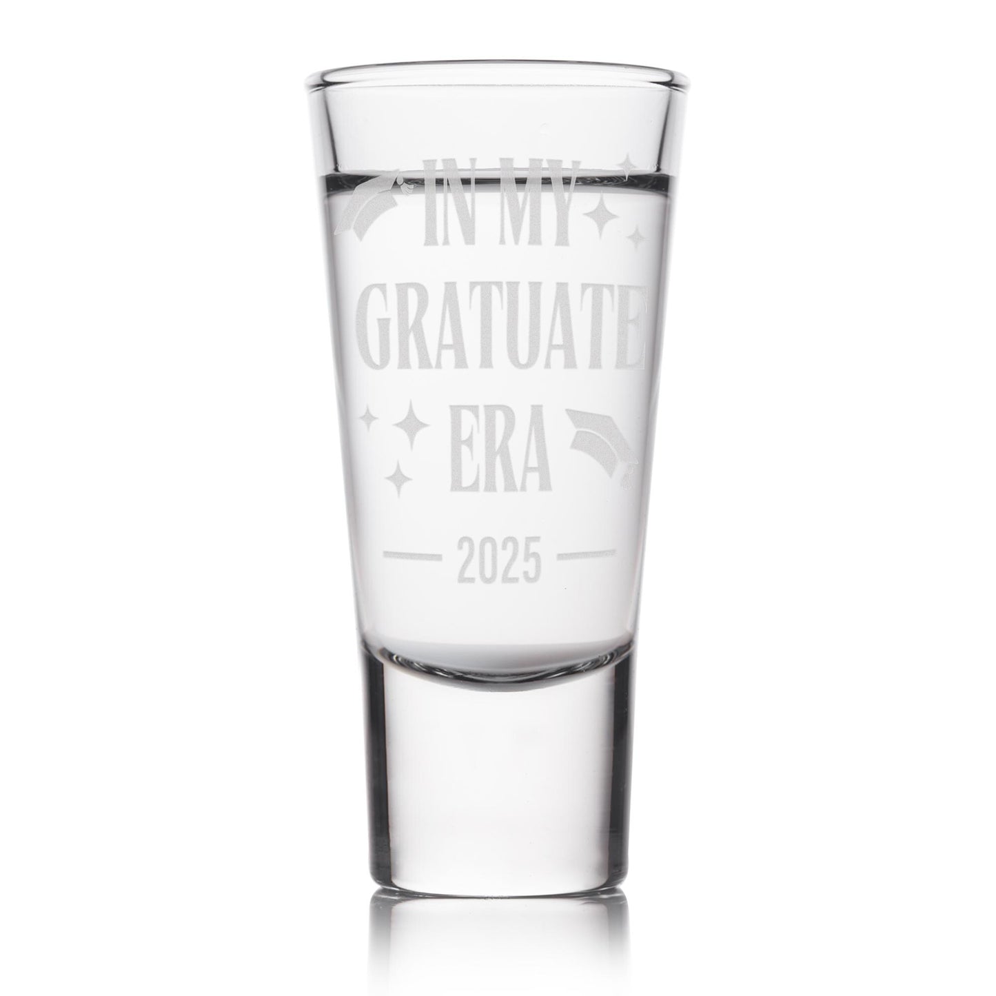 Personalised Graduation Gift | In My Graduate Era Shot Glass | Custom Engraved Year | Fun Graduation Gift | Graduate Keepsake For Her