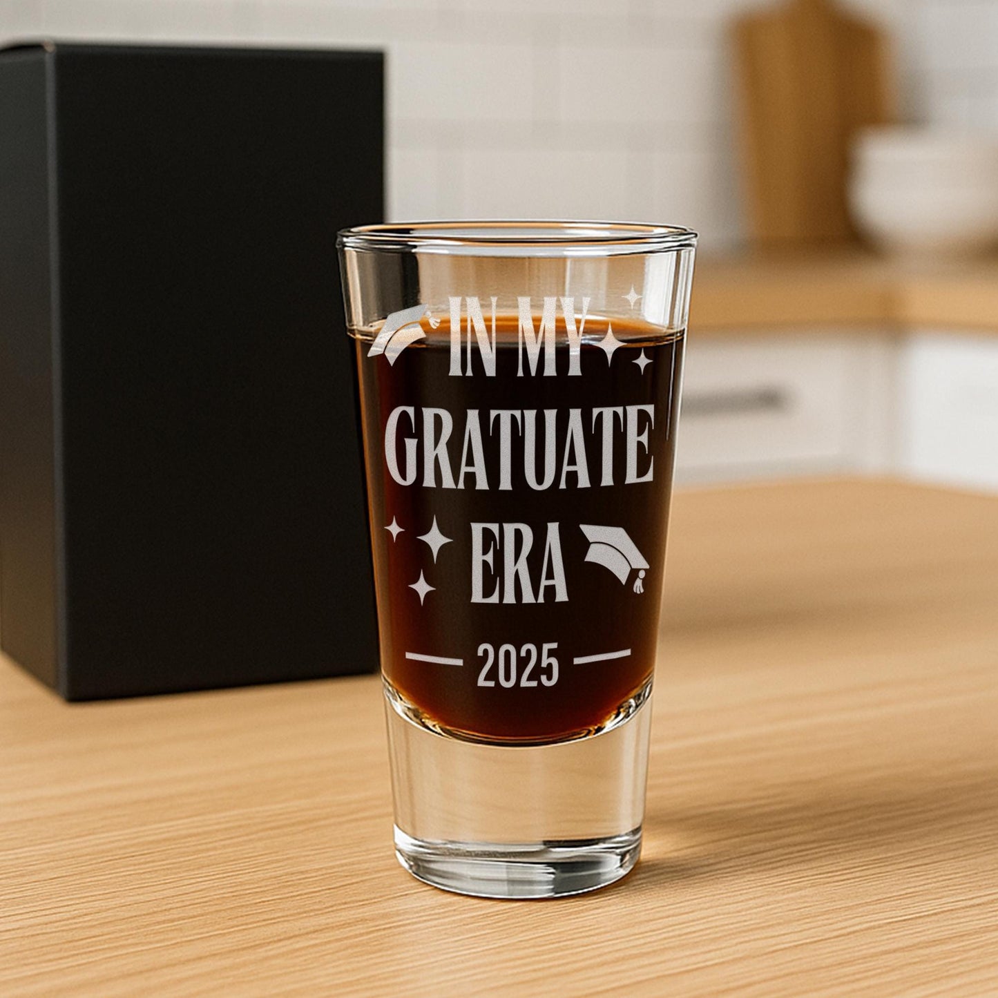 Personalised Graduation Gift | In My Graduate Era Shot Glass | Custom Engraved Year | Fun Graduation Gift | Graduate Keepsake For Her