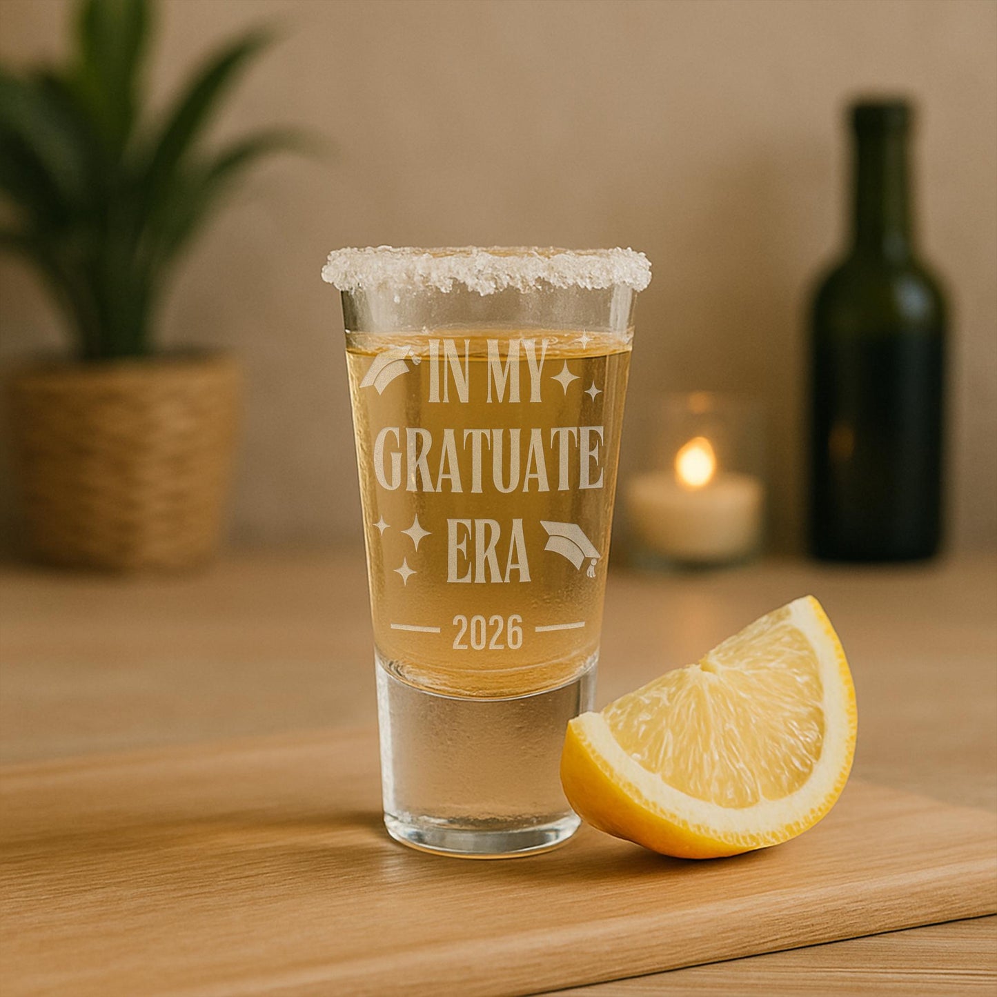 Personalised Graduation Gift | In My Graduate Era Shot Glass | Custom Engraved Year | Fun Graduation Gift | Graduate Keepsake For Her