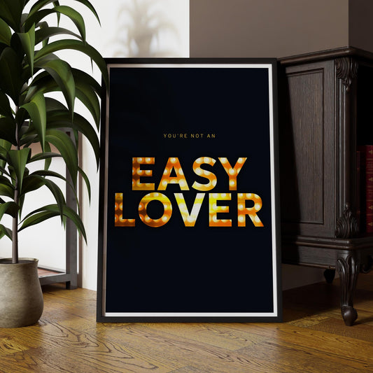 Song Poster - Easy Lover - Stage Lights: Lyric-Inspired Print | Modern Home Decor | Bold Typography Music Wall Art | Gift For Her
