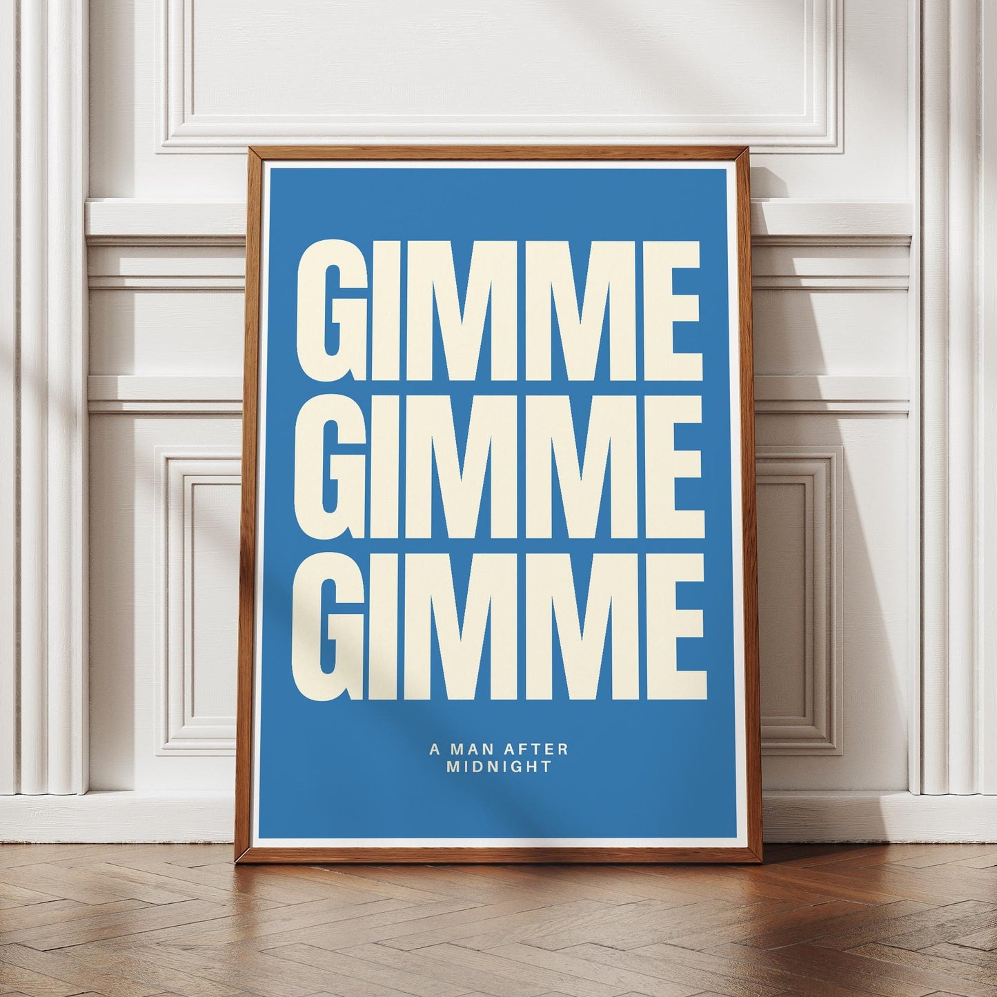 Gimme Gimme Gimme Bold Lyric Print: Retro 70s Pop Art Poster for Music Lovers  Bold Typography Wall Art for Bedroom, Home Bar or Lounge