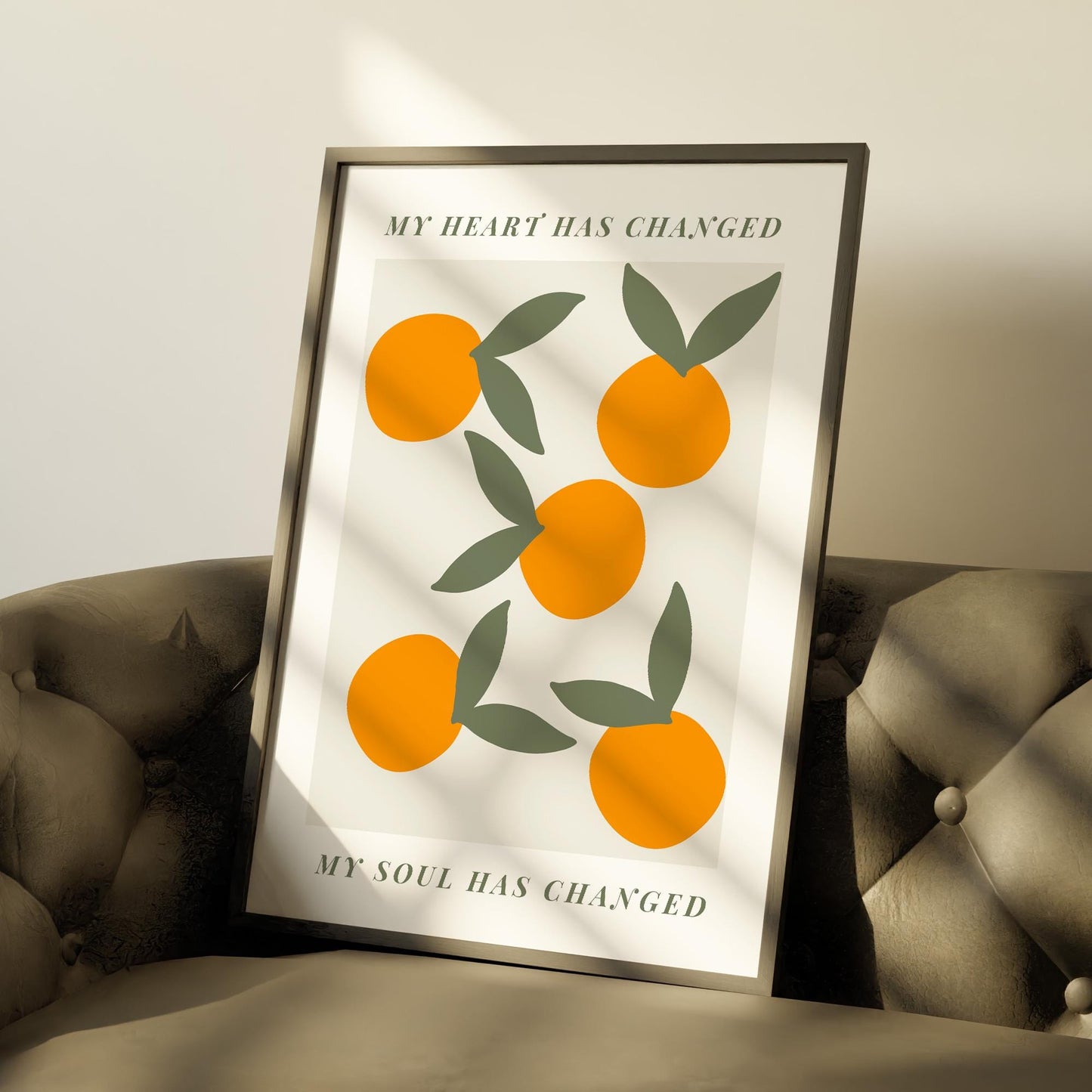Orange Juice Lyric-Inspired Wall Art Print  Minimalist Orange Pattern: Illustrated Indie Music Quote Poster, Modern Home Decor