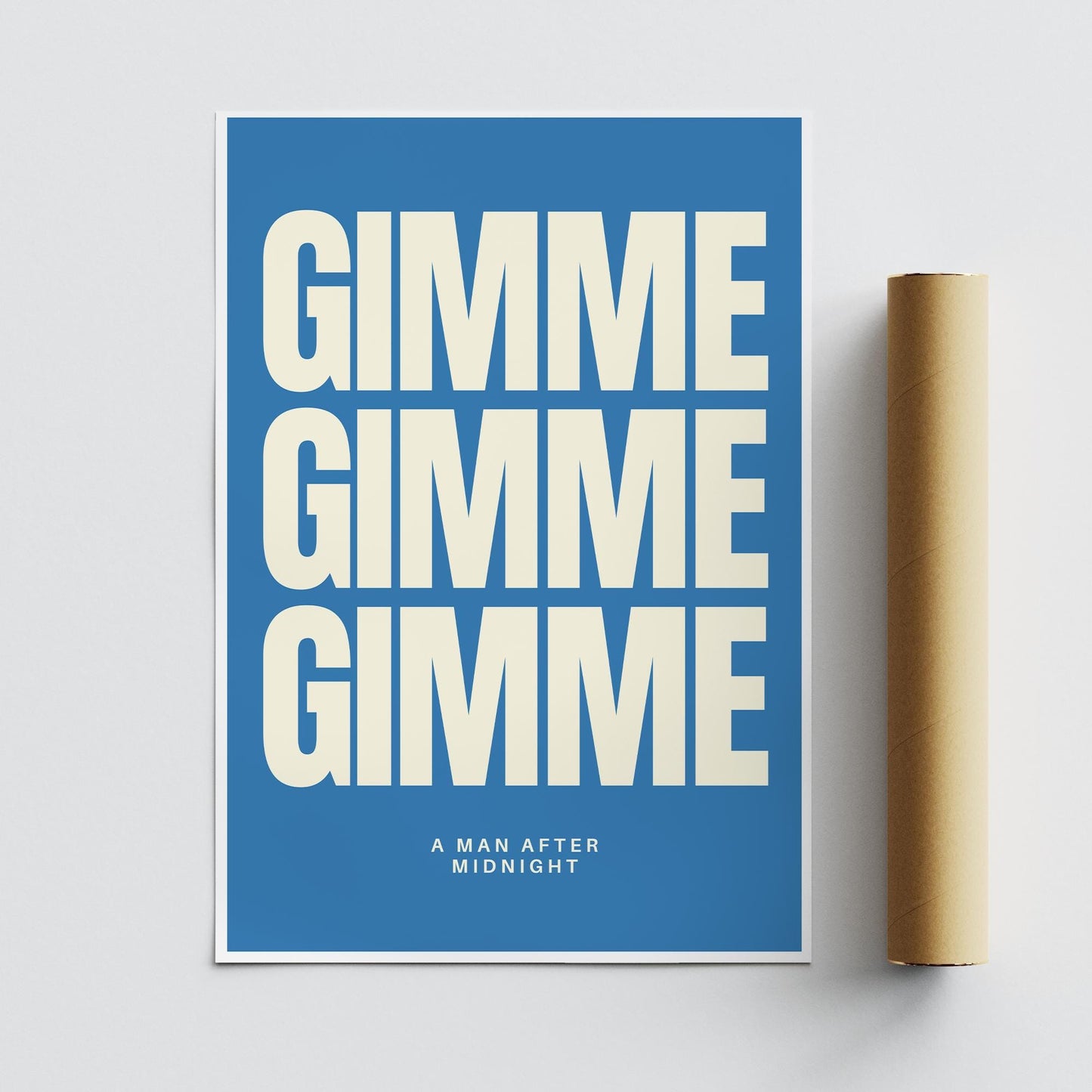 Gimme Gimme Gimme Bold Lyric Print: Retro 70s Pop Art Poster for Music Lovers  Bold Typography Wall Art for Bedroom, Home Bar or Lounge