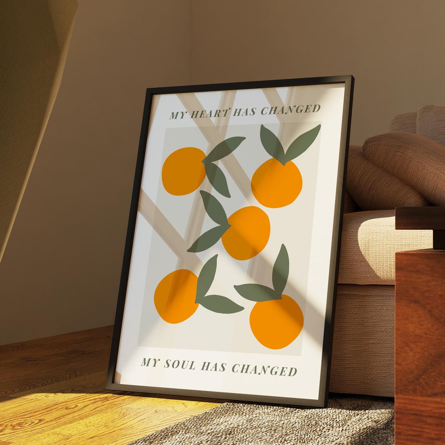 Orange Juice Lyric-Inspired Wall Art Print  Minimalist Orange Pattern: Illustrated Indie Music Quote Poster, Modern Home Decor