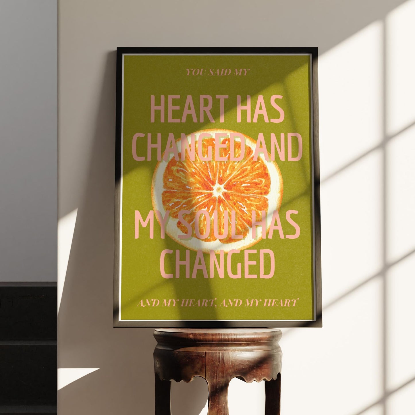 Orange Juice Lyric-Inspired Wall Art Print  Slice Design: Illustrated Indie Music Quote Poster, Typography Poster, Modern Home Decor
