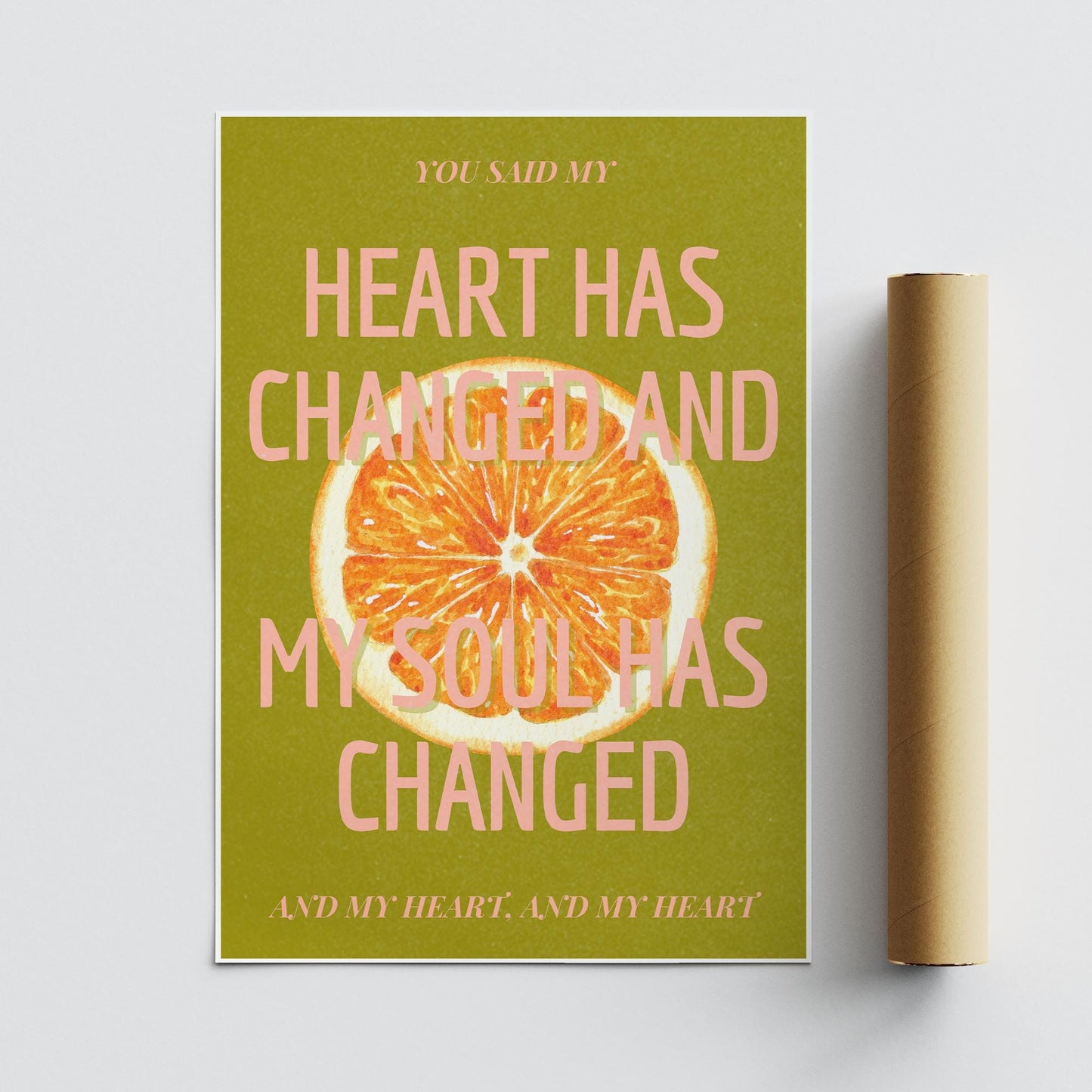 Orange Juice Lyric-Inspired Wall Art Print  Slice Design: Illustrated Indie Music Quote Poster, Typography Poster, Modern Home Decor