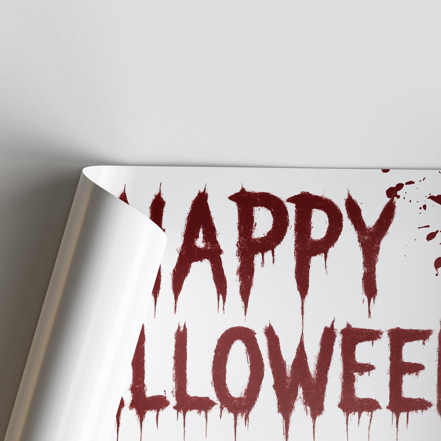 Happy Halloween Banner  Bloody: Halloween Decor, Haunted House Party Decoration, Spooky Photo Backdrop - Horror Themed Blood Splatter Sign