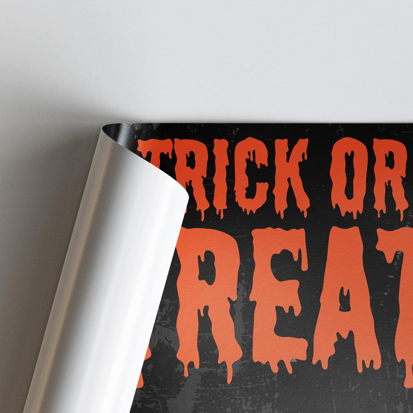 Halloween Trick or Treat Banner  Skull Design  Horror Halloween Party Decoration   Photo Backdrop  Seasonal Decor  Trick or Treat Sign