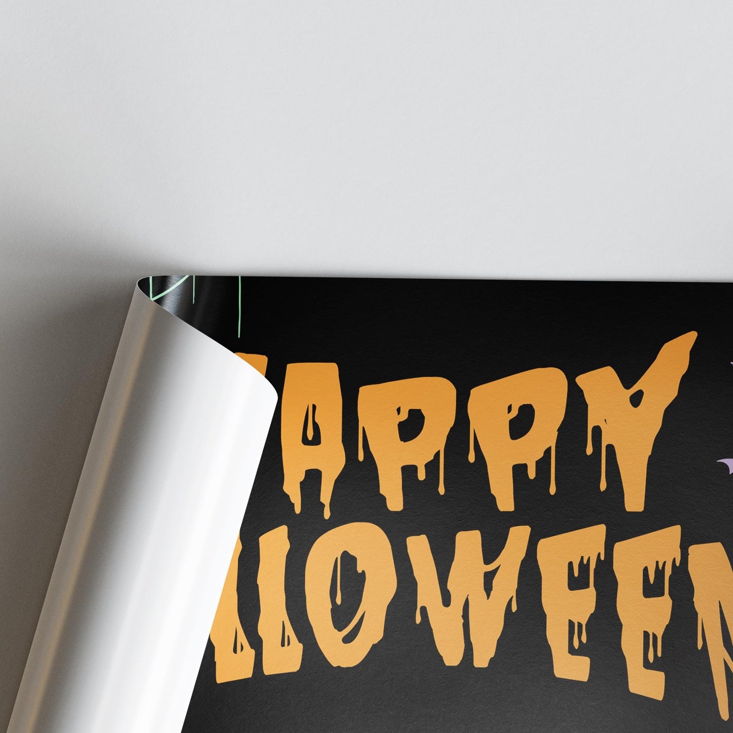 Happy Halloween Banner  Pumpkin & Zombie: Cartoon Halloween Decor, Haunted House Party Decoration, Retro Vibes Spooky Photo Backdrop