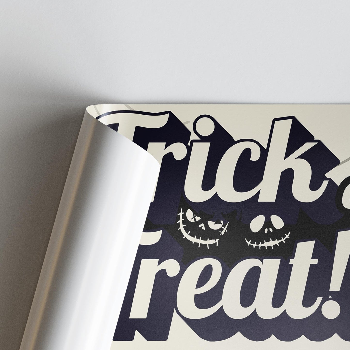 Halloween Trick or Treat Banner  Cute Ghost Witch Design  Halloween Party Decoration   Photo Backdrop  Seasonal Decor