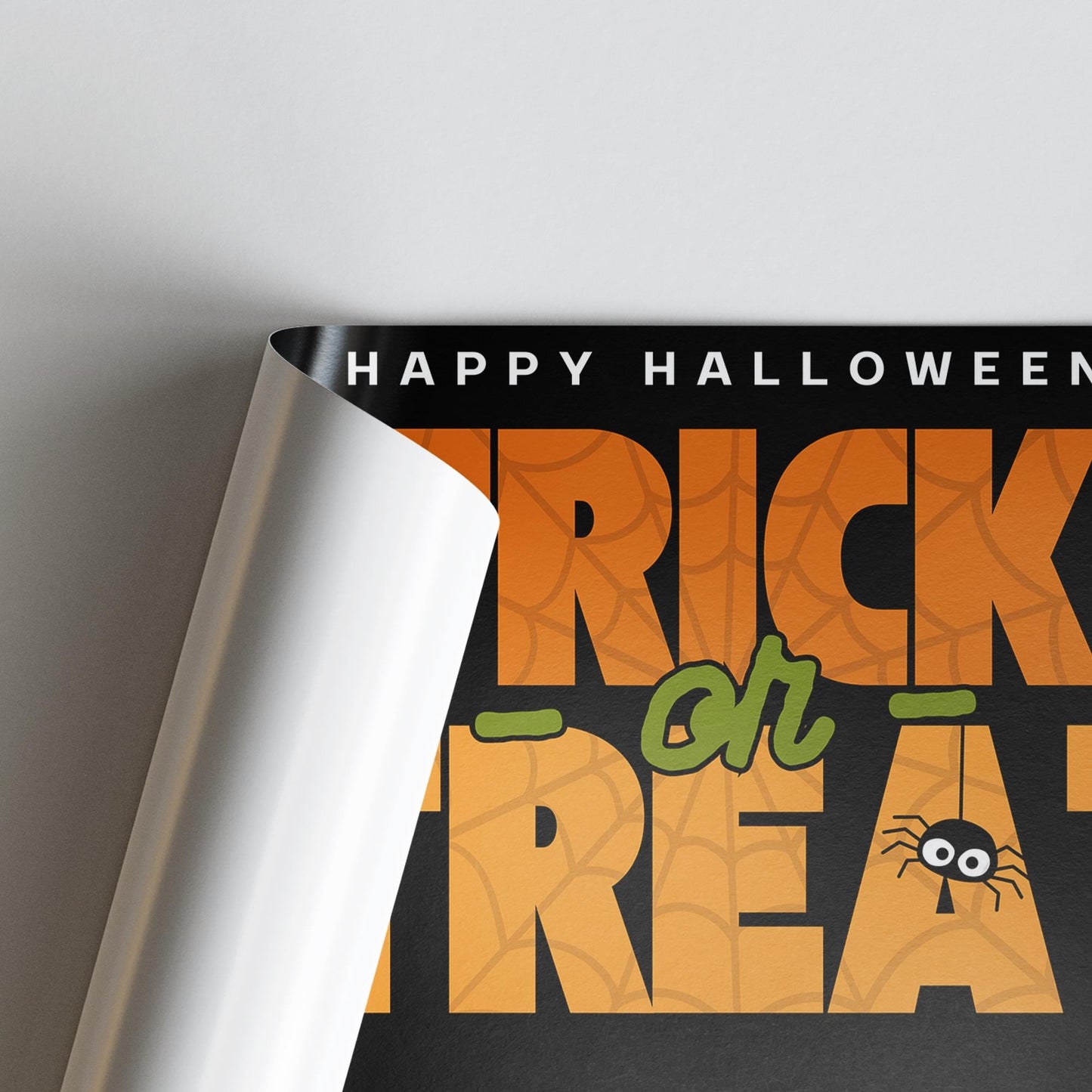 Halloween Trick or Treat Banner  Fun Pumpkin Design  Halloween Party Decoration   Photo Backdrop  Seasonal Decor  Trick or Treat Sign