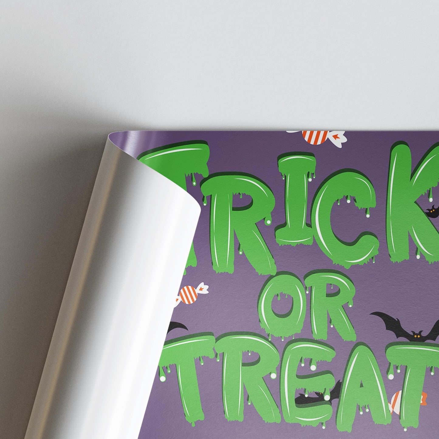Halloween Trick or Treat Banner  Zombie Hands Design  Traditional Horror Themed Halloween Party Decoration  Seasonal Sign Decor