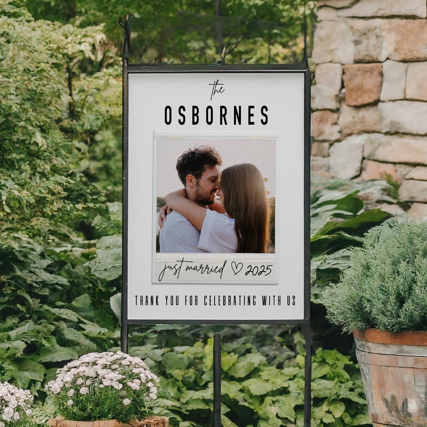 Personalised Wedding Photo Print  Instant Picture Style Custom Poster  Wedding Reception Decor or Engagement Party Decoration