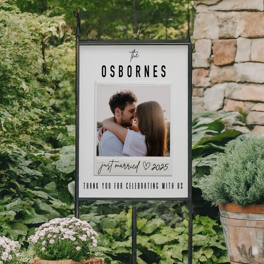 Personalised Wedding Photo Print  Instant Picture Style Custom Poster  Wedding Reception Decor or Engagement Party Decoration