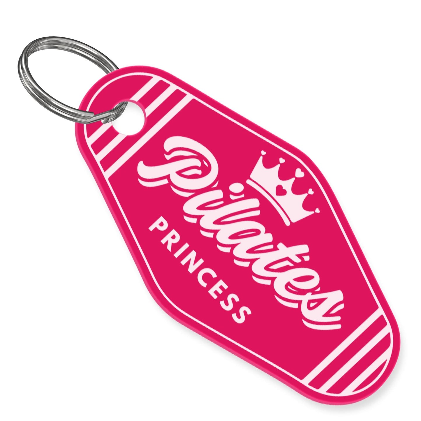 Pilates Princess Keyring  Crown Design: Retro Motel Style Keychain, Pilates Gift for Her, Pilates Accessories, Pilates Instructor Gifts