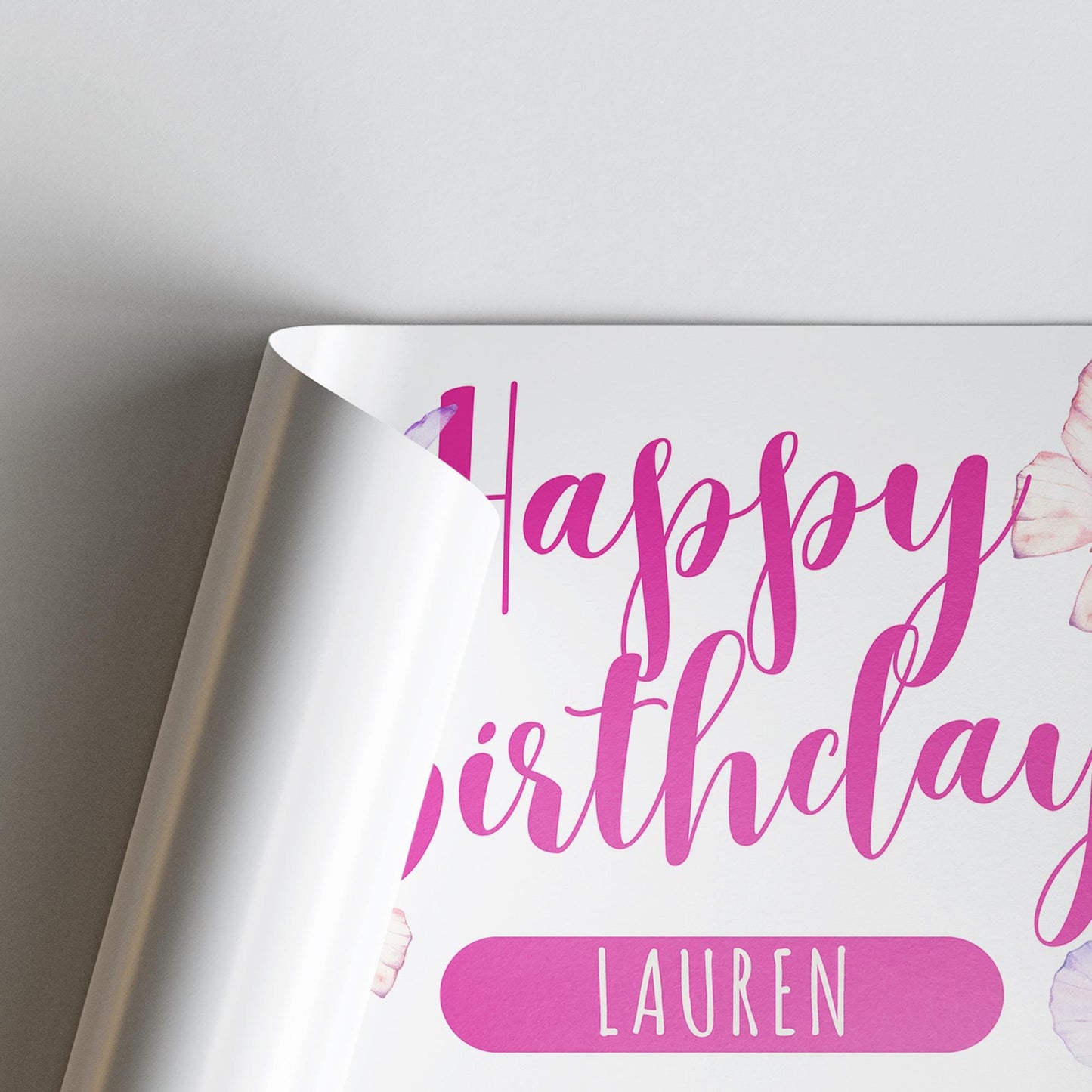 Personalised Butterfly Birthday Banner  Custom Name & Photo Party Decoration | Girls Birthday Party Banner | Pink and Purple Theme