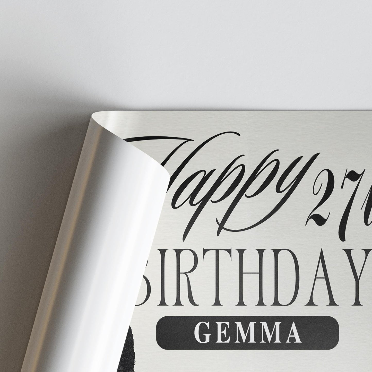 Personalised Birthday Banner with Photos & Name  Monochrome Collage Style Custom Party Decoration  Any Age Birthday Sign