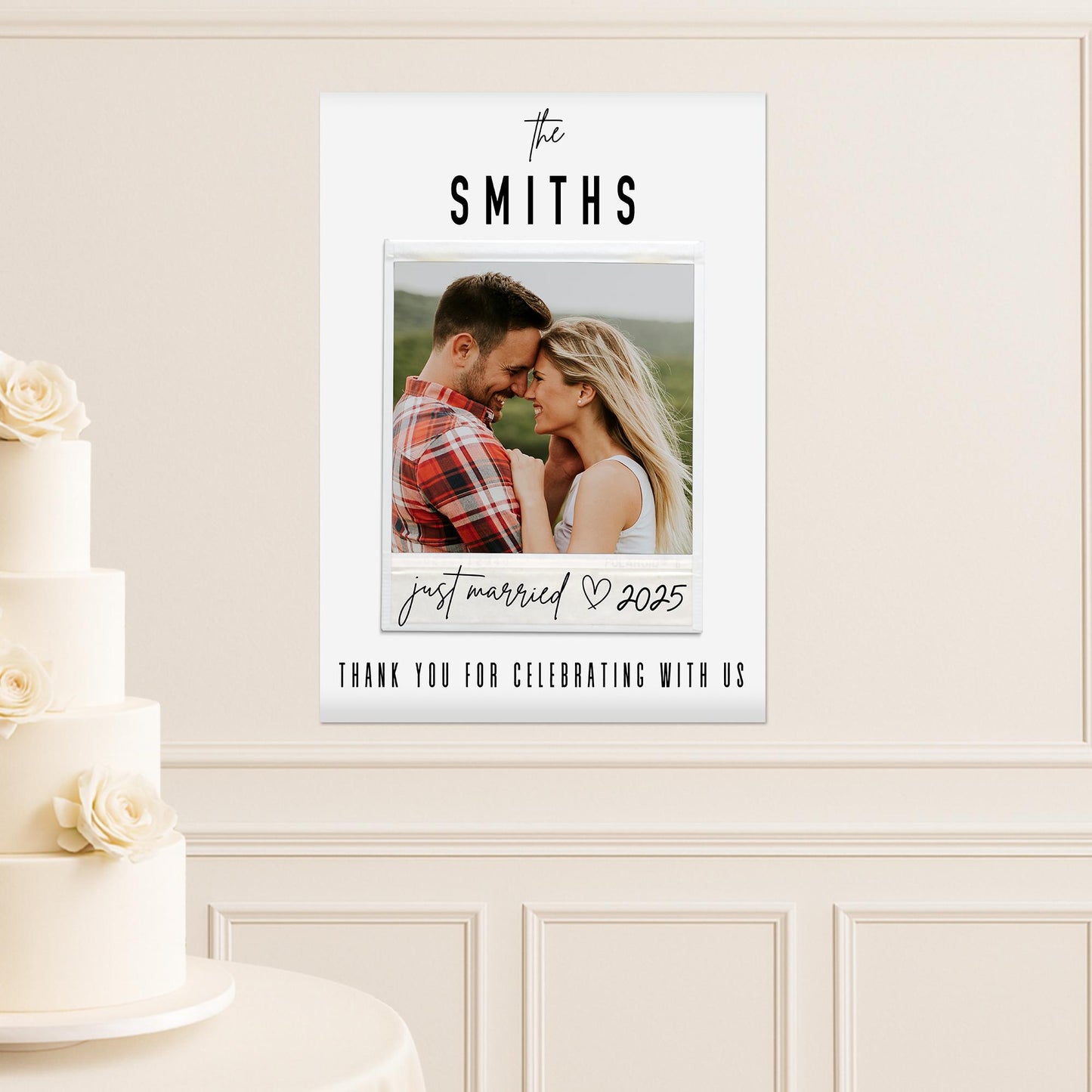 Personalised Wedding Photo Print  Instant Picture Style Custom Poster  Wedding Reception Decor or Engagement Party Decoration