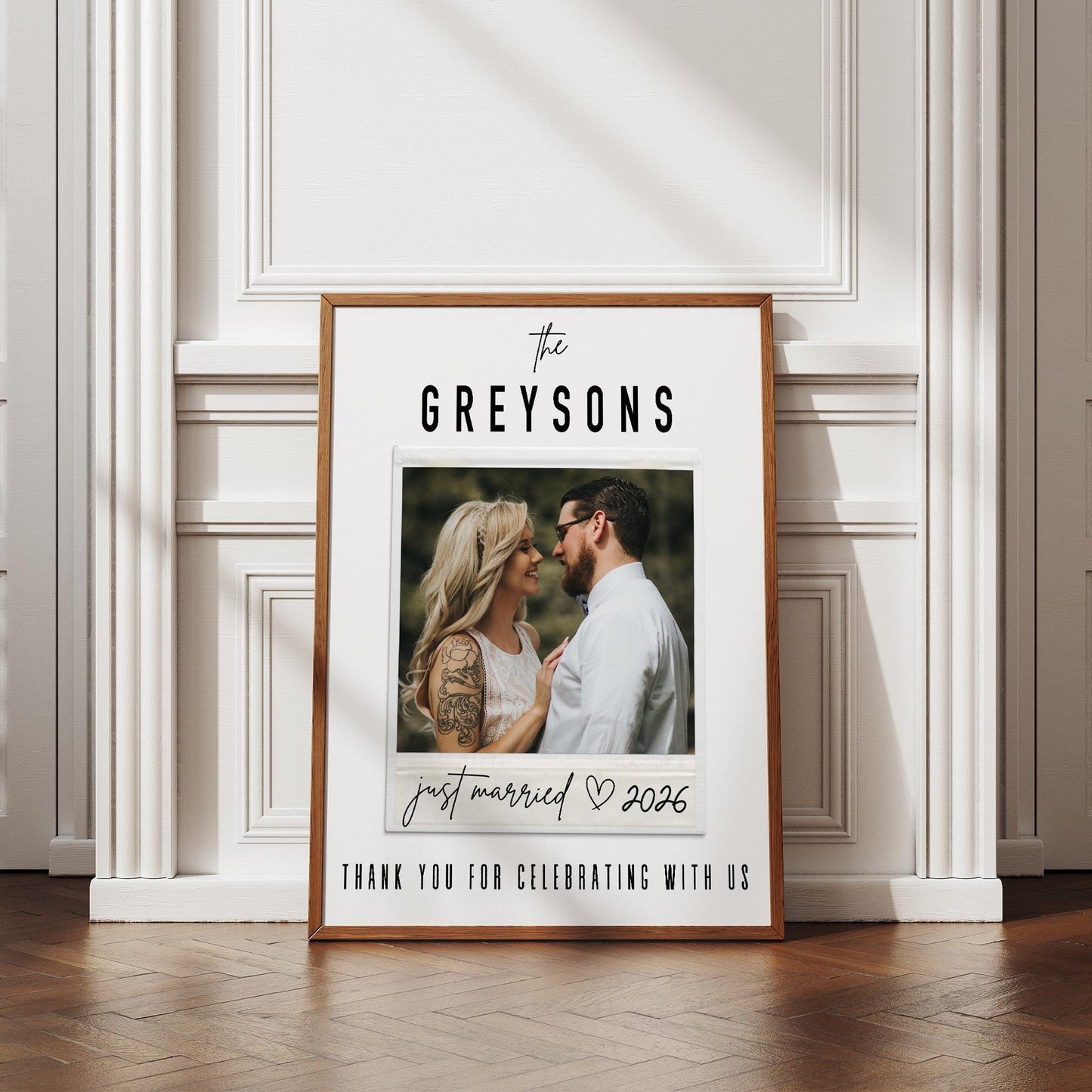 Personalised Wedding Photo Print  Instant Picture Style Custom Poster  Wedding Reception Decor or Engagement Party Decoration