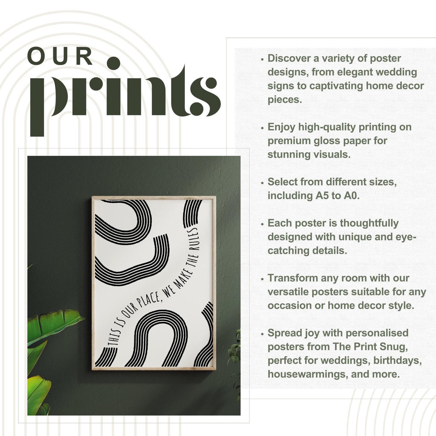 Lyric-Inspired Dive Print  Striped Handwritten Typography Wall Art, Muted Music Poster, Modern Cosy Green Home Decor for Music Lover