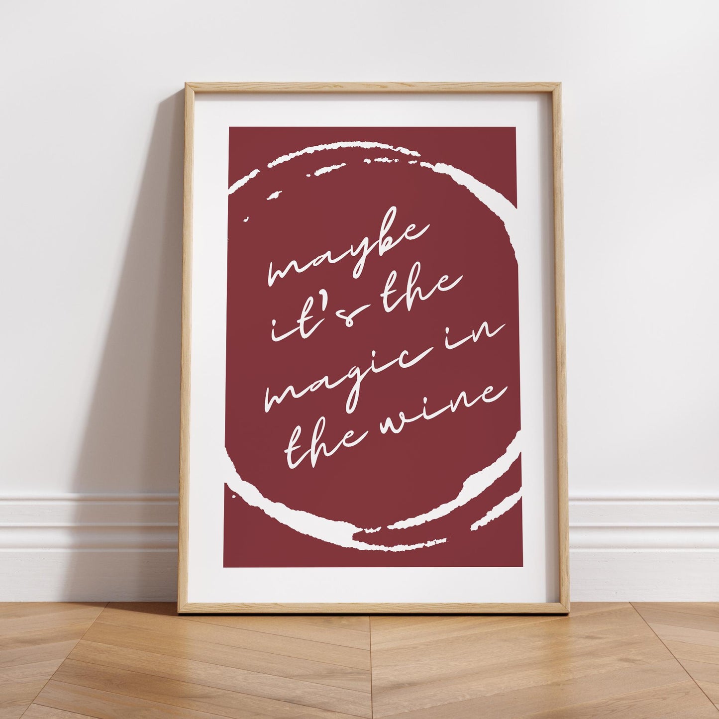 Lyric-Inspired Poster  Magic In The Wine - Ring: Song Lyric Print, Minimal Typography Music Wall Art  Modern Home Decor for Music Lover