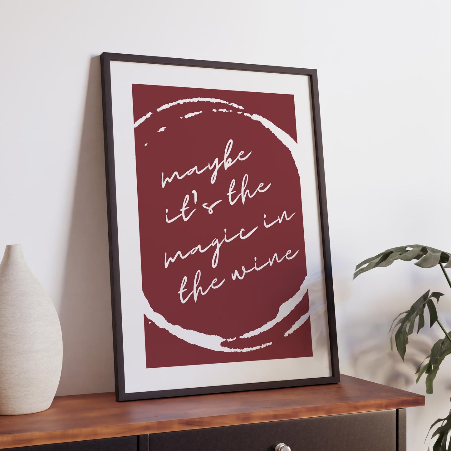 Lyric-Inspired Poster  Magic In The Wine - Ring: Song Lyric Print, Minimal Typography Music Wall Art  Modern Home Decor for Music Lover
