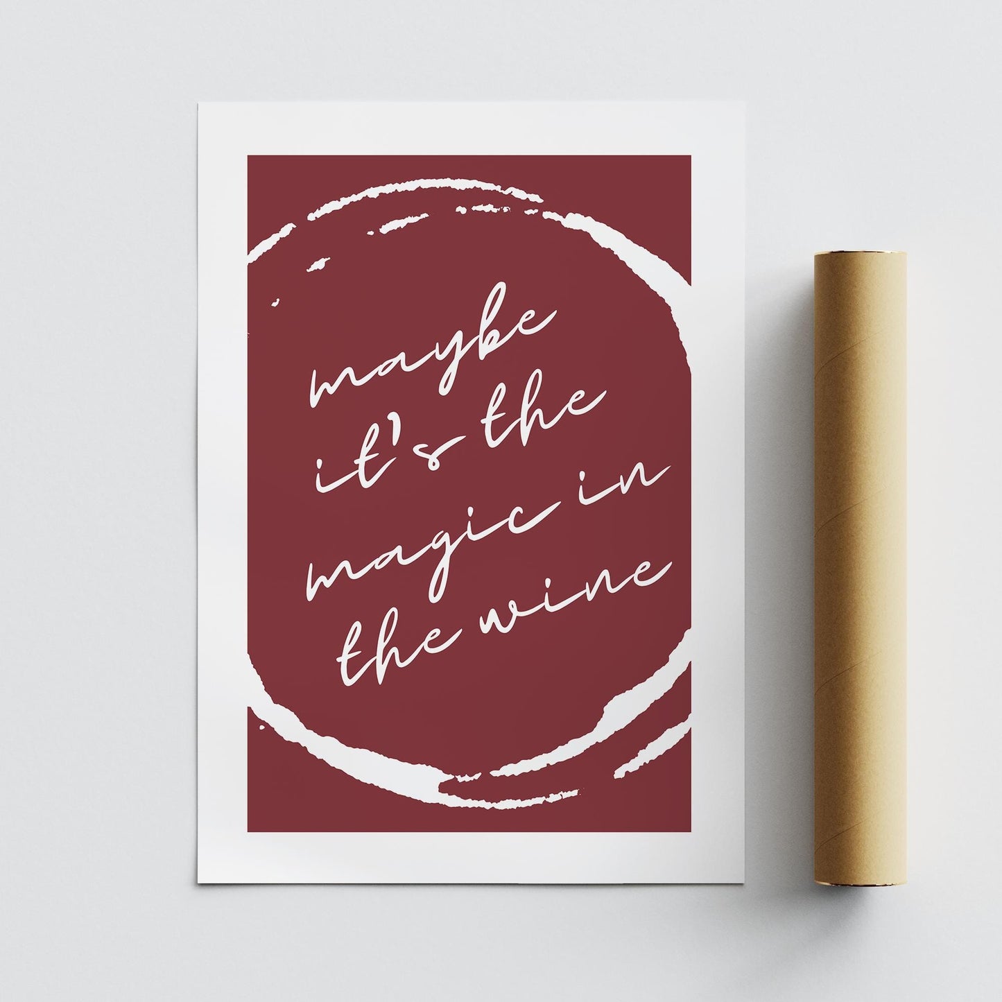 Lyric-Inspired Poster  Magic In The Wine - Ring: Song Lyric Print, Minimal Typography Music Wall Art  Modern Home Decor for Music Lover