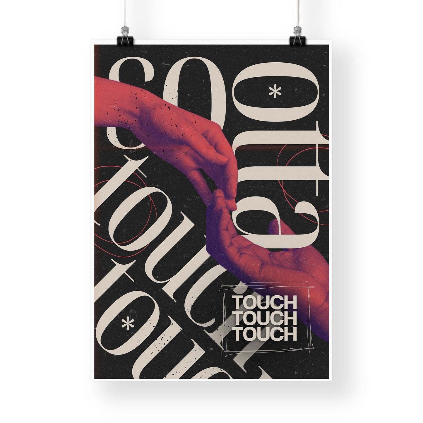 K-Pop Song Inspired Poster  Outta Touch 2: Moody Black & Pink Typography Print, Graphic Wall Art, Lyric Quote Home Decor for Music Lover