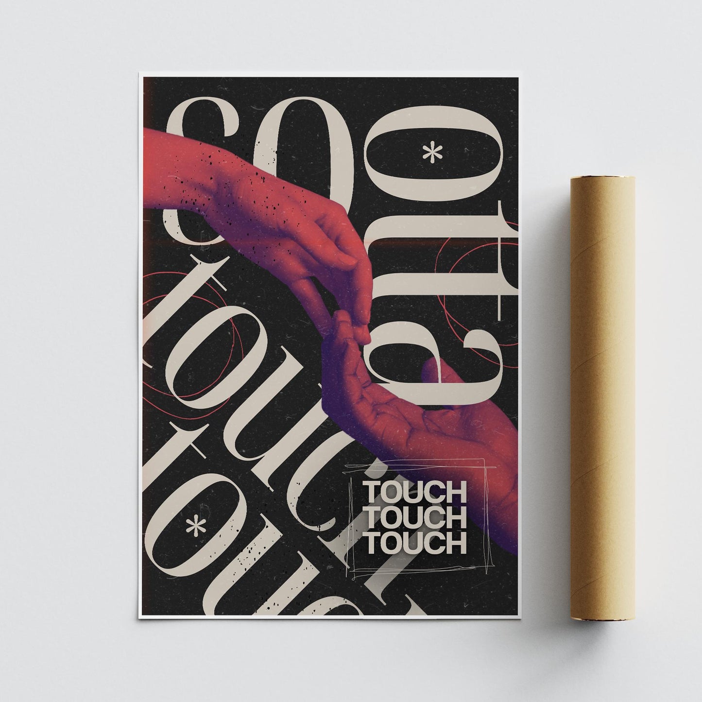 K-Pop Song Inspired Poster  Outta Touch 2: Moody Black & Pink Typography Print, Graphic Wall Art, Lyric Quote Home Decor for Music Lover