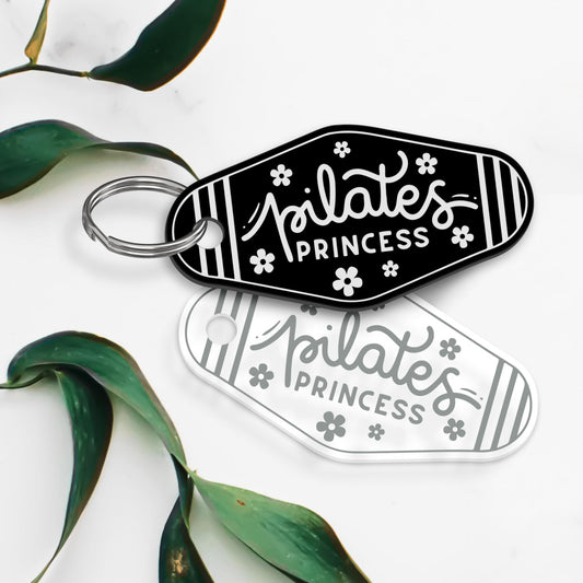 Pilates Princess Keyring  Floral Motel Style Keychain | Pilates Accessories for Her, Pilates Instructor Gifts, Cute Pilates Lover Present