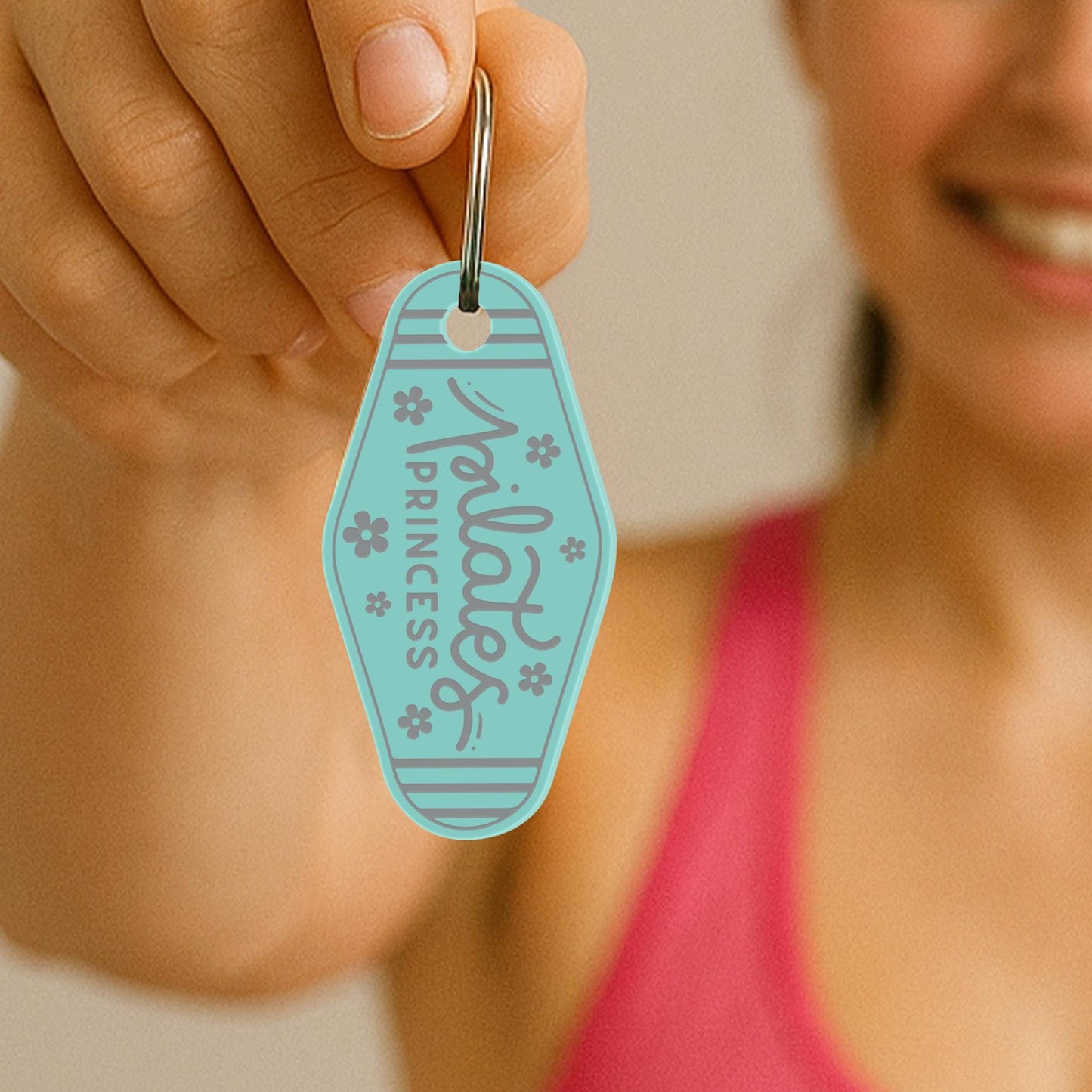 Pilates Princess Keyring  Floral Motel Style Keychain | Pilates Accessories for Her, Pilates Instructor Gifts, Cute Pilates Lover Present