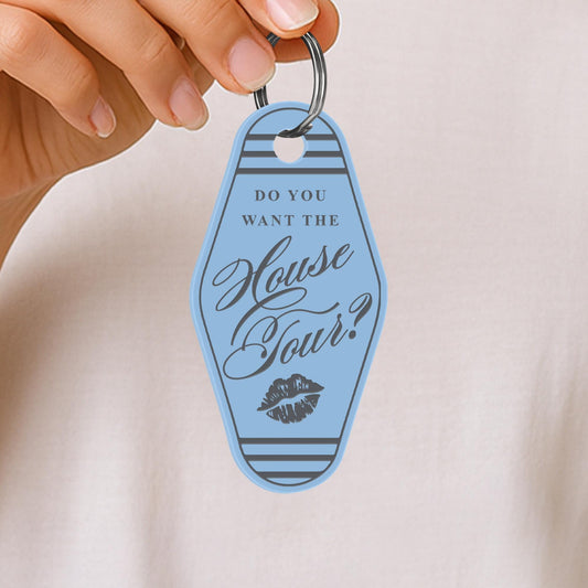 Music-Inspired House Tour Keyring  Lips: Motel Style  Keychain | Cute Fan Gift, Pop Music Aesthetic, Bag & Key Accessory | Gift for Her