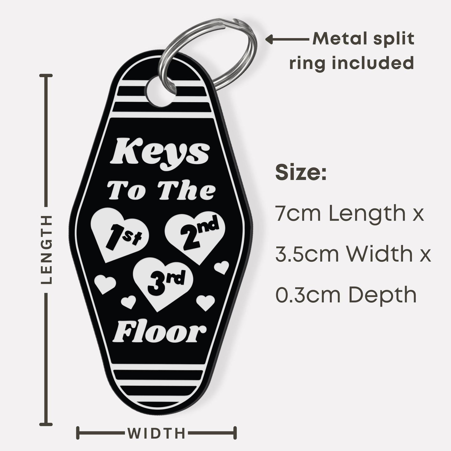 Keys to the House Acrylic Keyring 02: Motel Style Keychain | Pop Music Aesthetic, Bag & Key Accessory | Lyric-Inspired Small Gift for Her