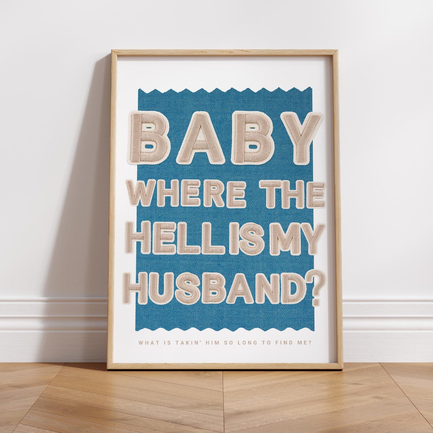 Lyric Quote Wall Print  Where The Hell Is My Husband 06: Music Inspired Poster | Typography Print | Home Decor | Gift for Music Lover