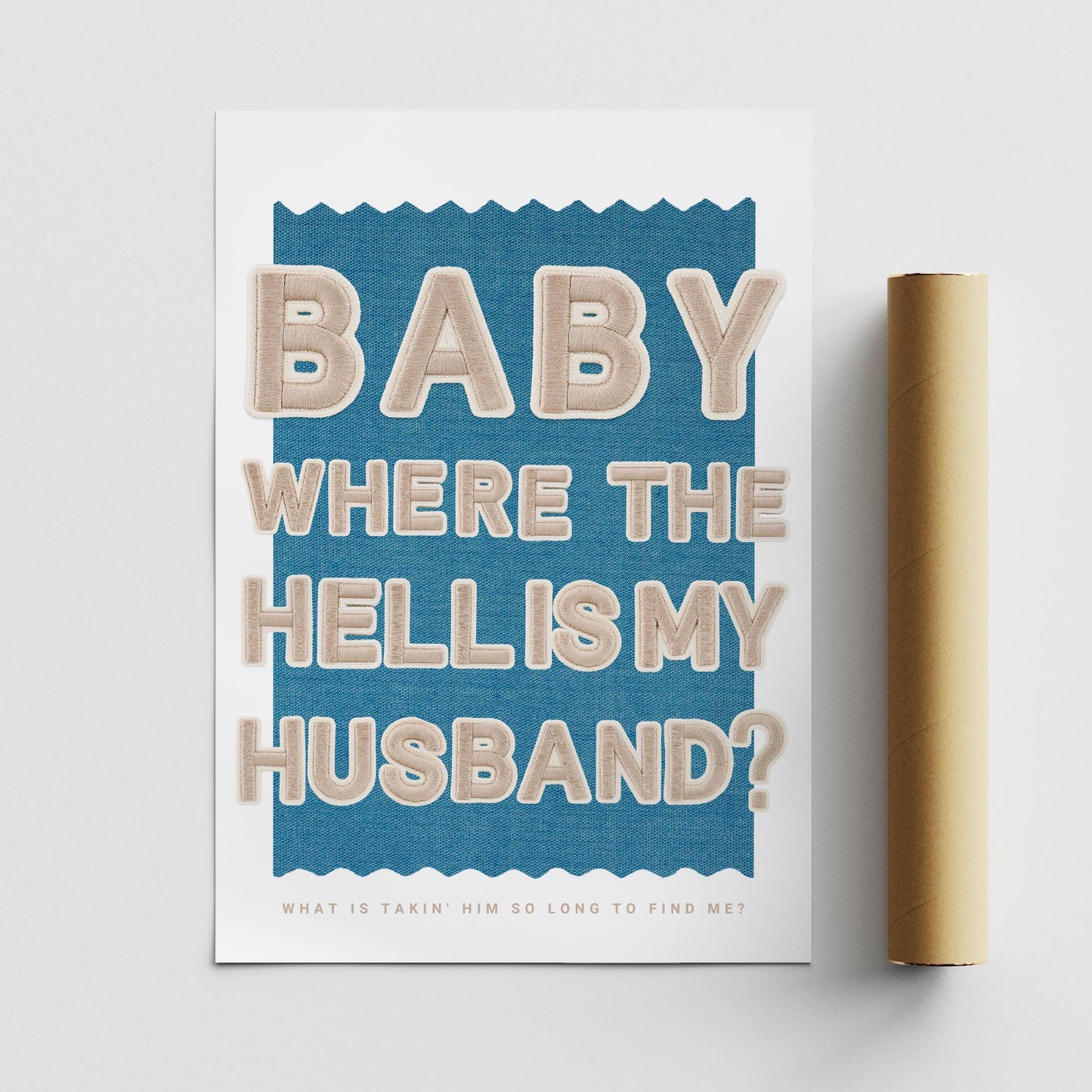 Lyric Quote Wall Print  Where The Hell Is My Husband 06: Music Inspired Poster | Typography Print | Home Decor | Gift for Music Lover