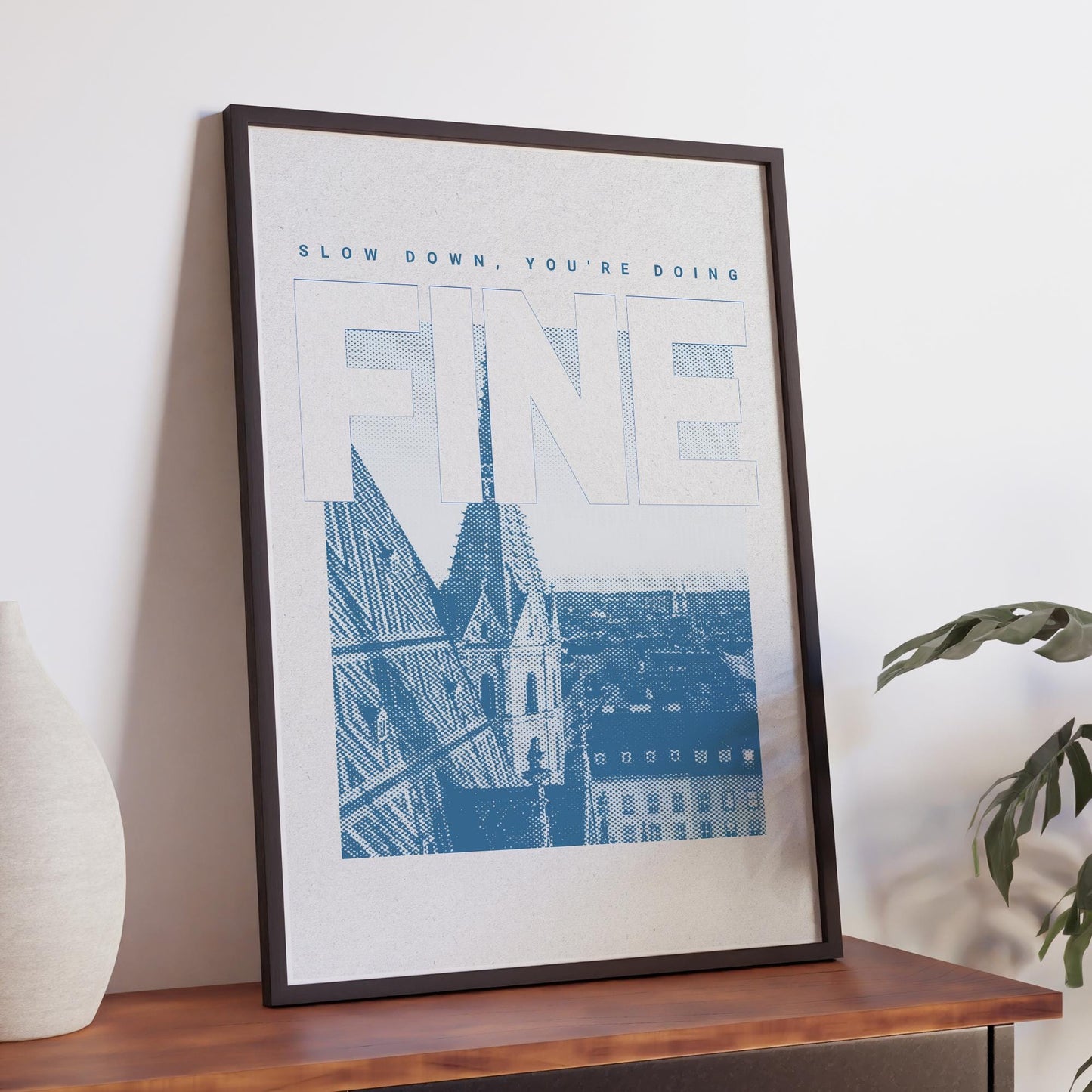 Lyric Inspired Poster  “Slow Down, Youre Doing Fine Song Print 01: Inspirational Quote Wall Art | Typography Poster | Music Home Decor