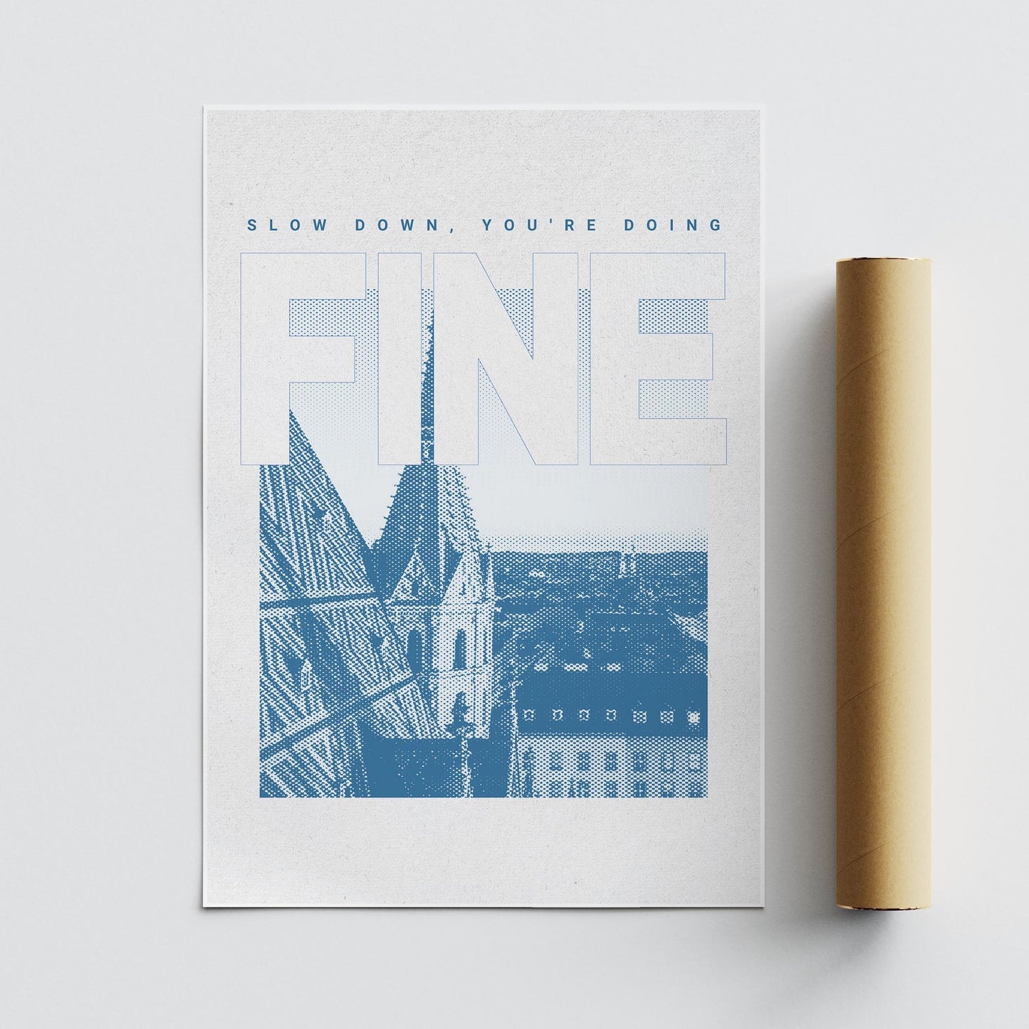 Lyric Inspired Poster  “Slow Down, Youre Doing Fine Song Print 01: Inspirational Quote Wall Art | Typography Poster | Music Home Decor