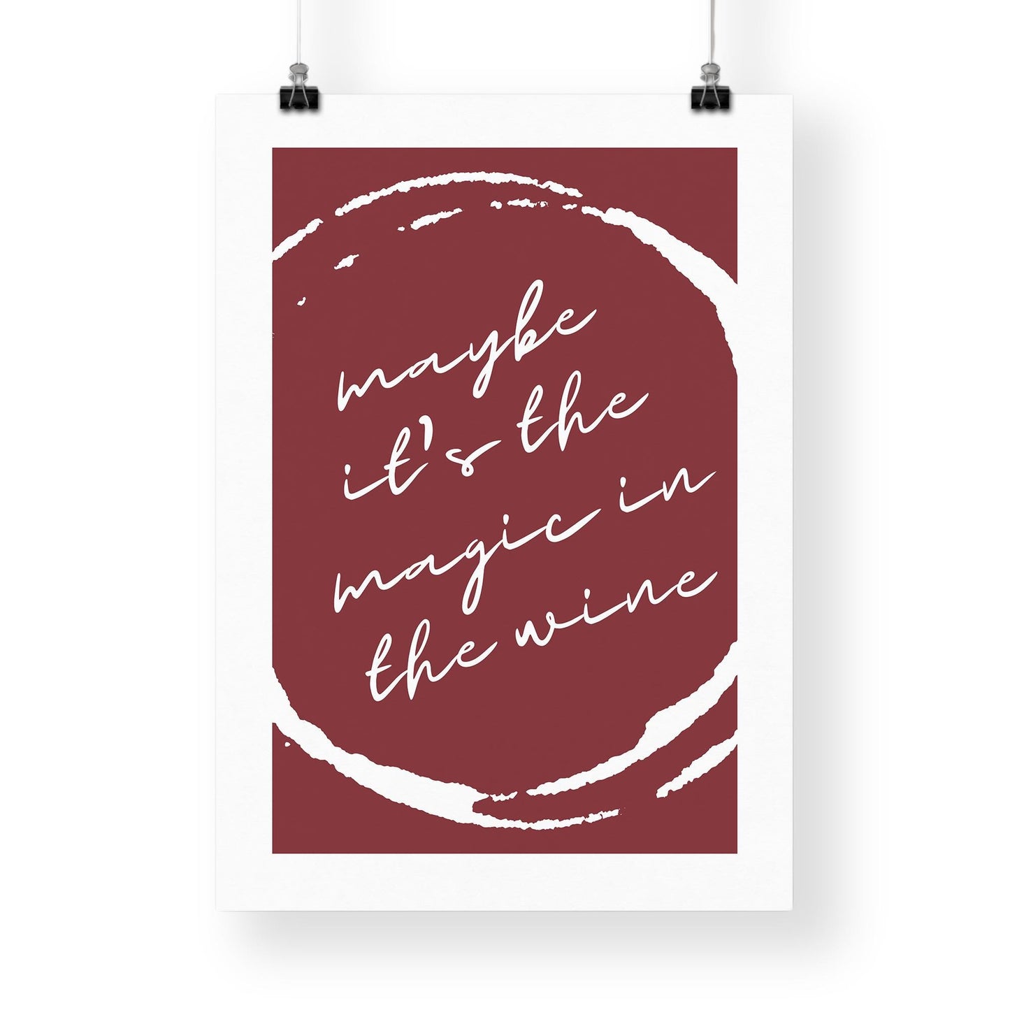 Lyric-Inspired Poster  Magic In The Wine - Ring: Song Lyric Print, Minimal Typography Music Wall Art  Modern Home Decor for Music Lover
