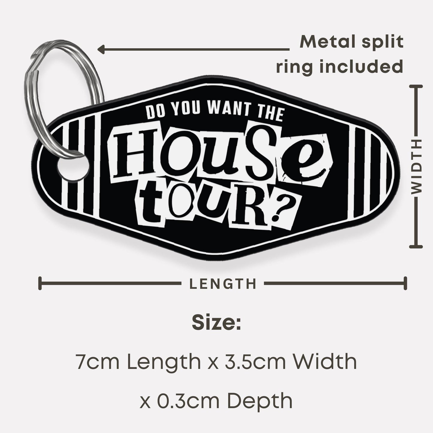 House Tour Keyring  Cut Out: Motel Style Lyric-Inspired Keychain | Cute Fan Gift, Pop Music Aesthetic, Bag & Key Accessory | Gift for Her