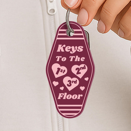 Keys to the House Acrylic Keyring 02: Motel Style Keychain | Pop Music Aesthetic, Bag & Key Accessory | Lyric-Inspired Small Gift for Her
