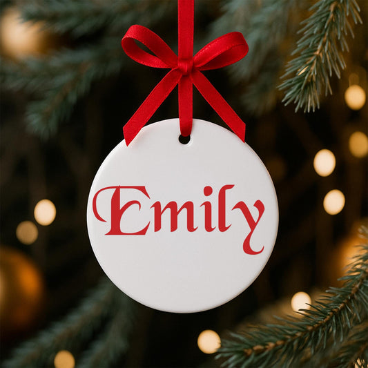 Personalised Christmas Name Sticker - Font 7: Festive Custom Name Label for Gift Boxes, Tags & Decorations | Elegant Script Christmas Font
